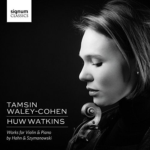 CD cover featuring violinist Tamsin Waley-Cohen in profile with her instrument.