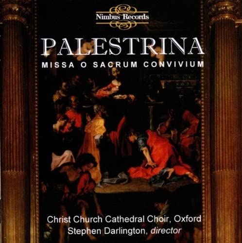 CD cover for Palestrina’s “Missa o Sacrum Convivium” with painting.