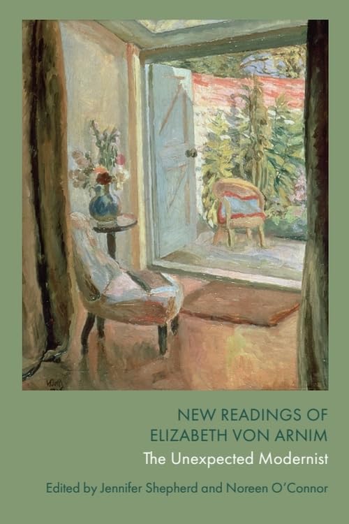 Book cover with impressionistic painting of a room looking onto a garden.