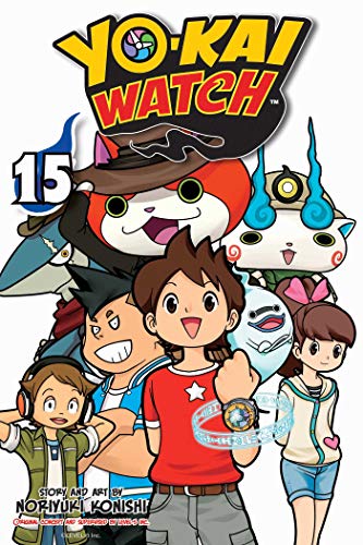 Yo-kai Watch Volume 15 manga cover with characters and a large "15".