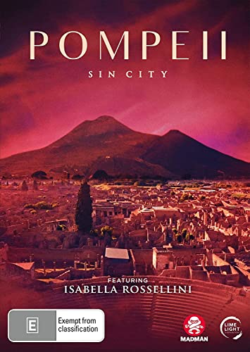 DVD cover for "Pompeii: Sin City" showing Mount Vesuvius and a city.