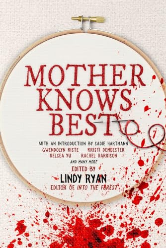 Book cover with spooky illustrations and dark colors, likely featuring a mother and child.