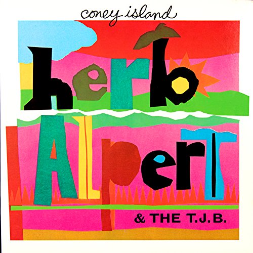 CD cover for Herb Alpert & The Tijuana Brass’ “Coney Island,” colorful abstract art.