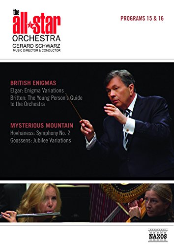 DVD cover featuring conductor Gerard Schwarz and musicians playing instruments.