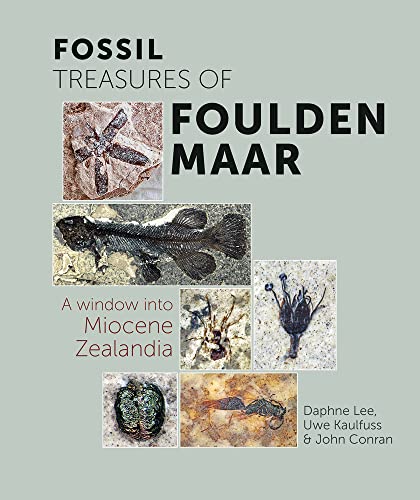 Book with fossil illustrations, earthy tones, and geological formations on the cover.