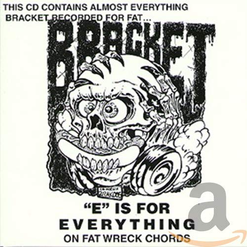 CD cover: black and white skull illustration with band name "Bracket".