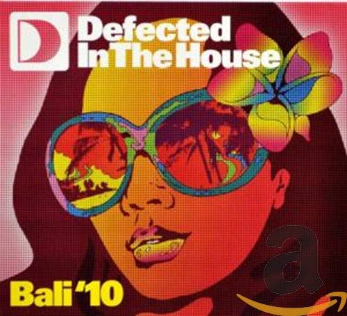 CD cover: woman with sunglasses and flower, "Defected In The House, Bali’10".
