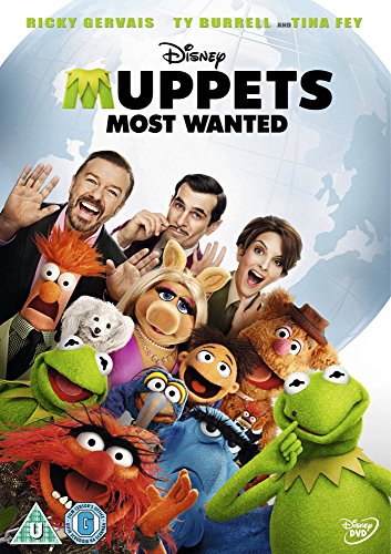 DVD cover featuring Muppets and human actors against a world map.