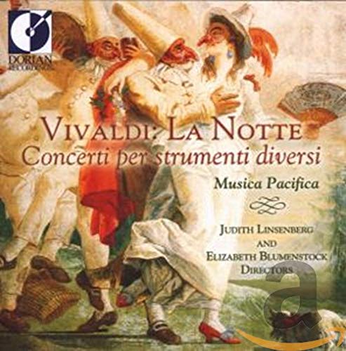 CD cover featuring a painting of costumed figures in masks, titled Vivaldi La Notte.
