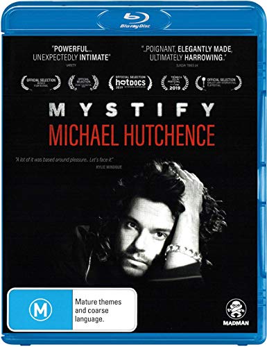 Blu-ray cover for "Mystify," a documentary about Michael Hutchence.