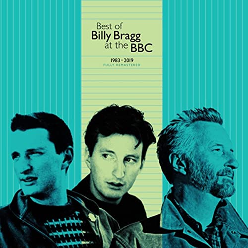 CD cover for Billy Bragg’s “Best Of” compilation, featuring three portraits.