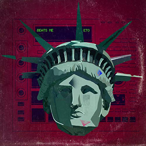 Vinyl record cover: Statue of Liberty with neon green and blue accents.