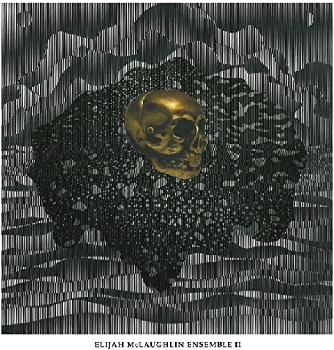 Vinyl record cover: golden skull within black, patterned cloud-like form.