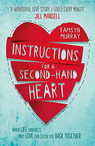 Book cover: red heart shape with title "Instructions for a Second-hand Heart".