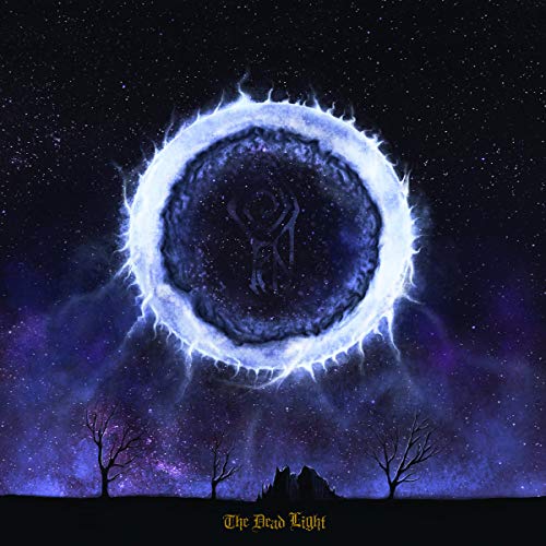Dark album cover featuring a glowing, swirling void above a silhouetted landscape.