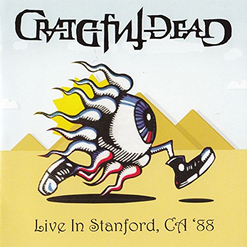 Grateful Dead album cover: running eye with shoe, yellow background.