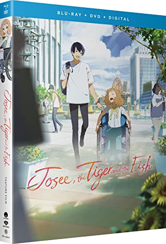 Josee, the Tiger and the Fish" Blu-ray cover featuring two young people.