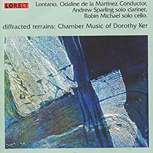 CD cover for “Diffracted Terrains” featuring abstract, textured landscape art.