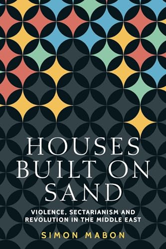 Book cover with geometric pattern and title "Houses Built on Sand".