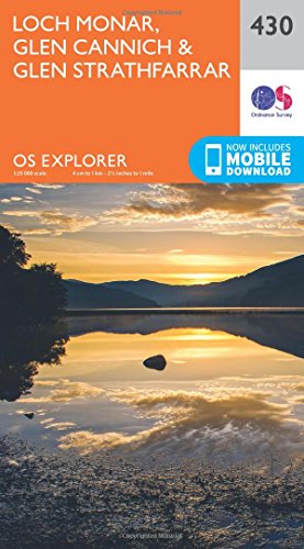 OS Explorer Map (430) Loch Monar, Glen Cannich and Glen Strathfarrar (OS Explorer Active Map)