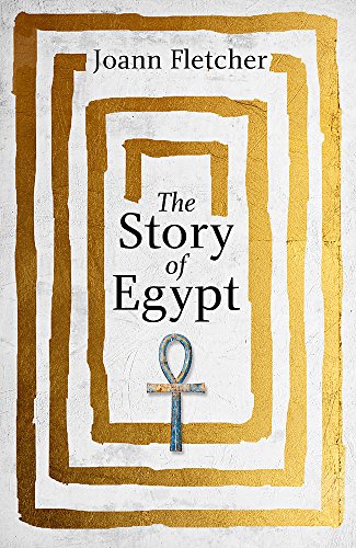 Book cover with gold rectangular borders, title text, and an ankh symbol.