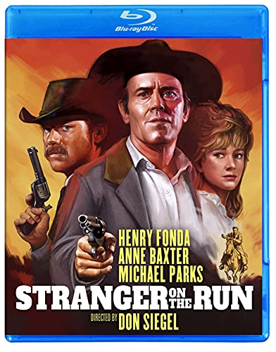 Blu-ray cover for "Stranger On The Run" featuring Henry Fonda and Anne Baxter.