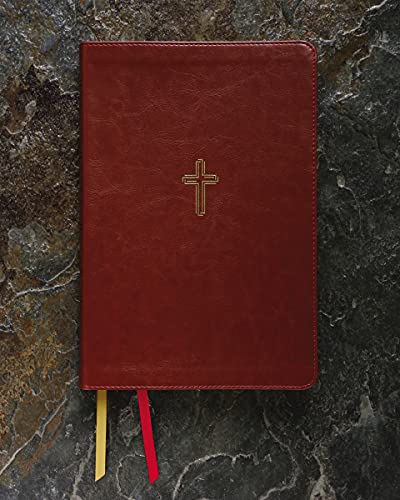 NASB, Thinline Bible, Large Print, Leathersoft, Brown, Red Letter, 1995 Text, Thumb Indexed, Comfort Print