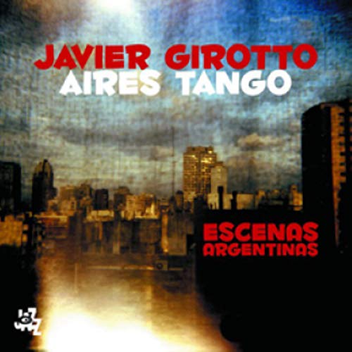 CD cover for “Aires Tango” featuring a city skyline and red text.