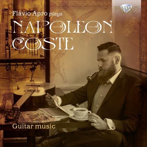 CD cover featuring a bearded man with a guitar and sheet music.