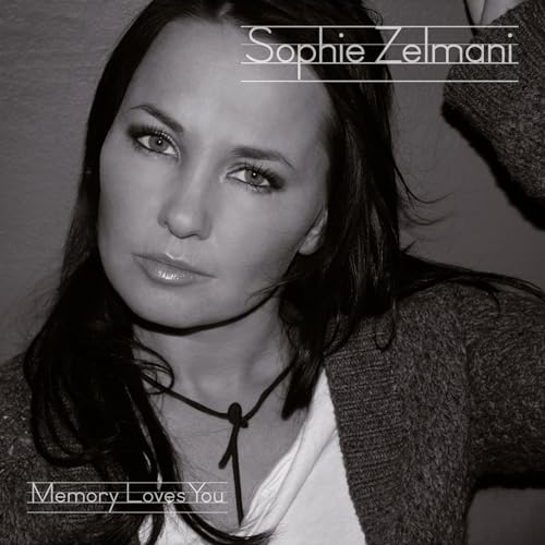 Black and white portrait of Sophie Zelmani, album cover “Memory Loves You”.