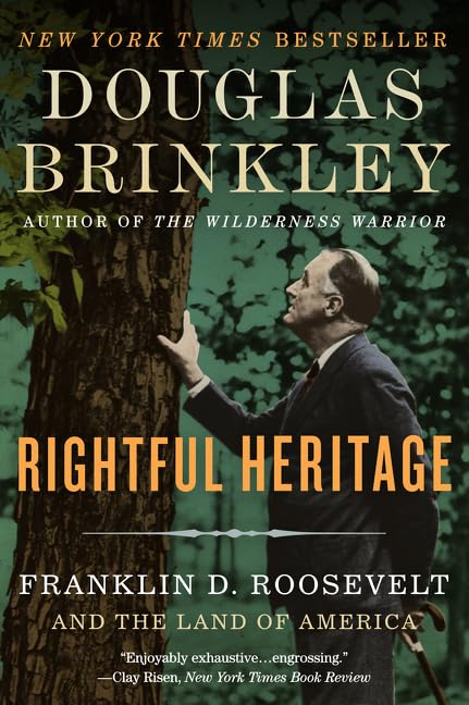 Book cover featuring Franklin D. Roosevelt near a tree in a forest.