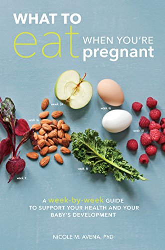 Book cover with pregnancy-related images and text on a neutral background with title and author.