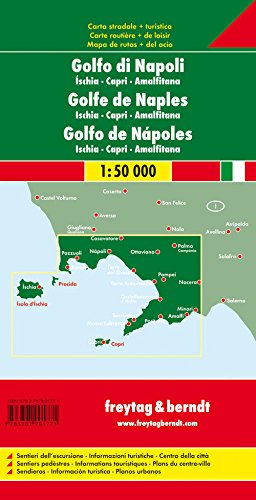 Bay of Naples - Ischia - Capri - Amalfitana Road Map 1:50 000