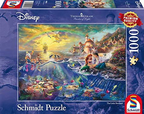 Schmidt | Thomas Kinkade: Disney The Little Mermaid Puzzle - 1000pc | Puzzle | Ages 12+ | 1 Players