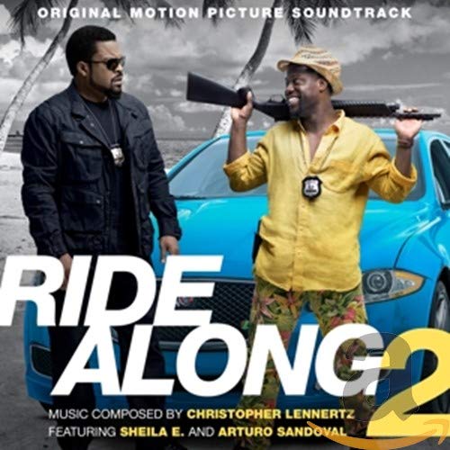 “Ride Along 2” soundtrack CD cover featuring Ice Cube and Kevin Hart.