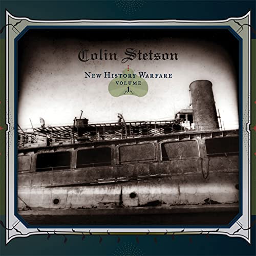 CD cover for Colin Stetson’s “New History Warfare Vol. 1” with a steamboat.
