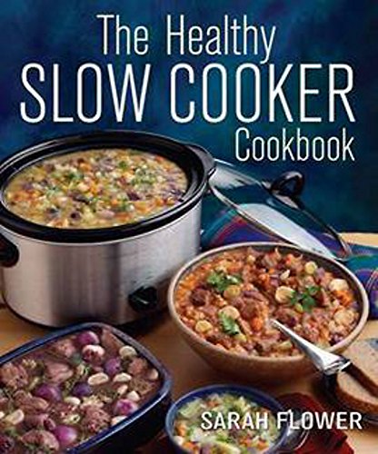 Cookbook cover featuring a silver slow cooker and bowls of stew.