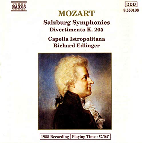 Capella - Mozart: 3 Salzburg Symphonies - Divertimento K. 205 [CD]