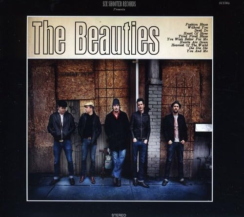 CD cover for "The Beauties" featuring five people in front of a brick wall.