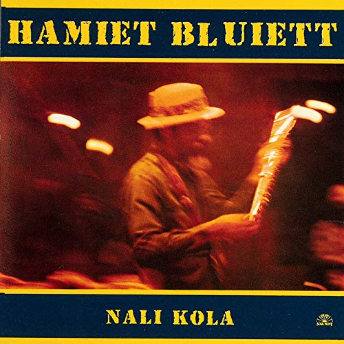 Hamiet Bluiett CD cover: musician with a trombone, warm tones.