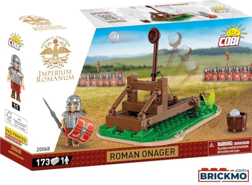 COBI building block set of a Roman onager siege weapon and figures.