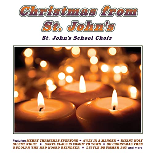 CD cover for “Christmas From St. John’s” featuring lit candles.