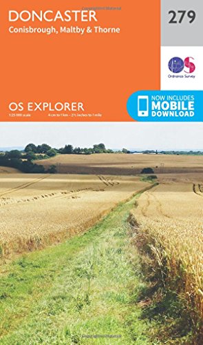 OS Explorer Map 279 Doncaster Conisbrough Maltby and Thorne OS Explorer Paper Map