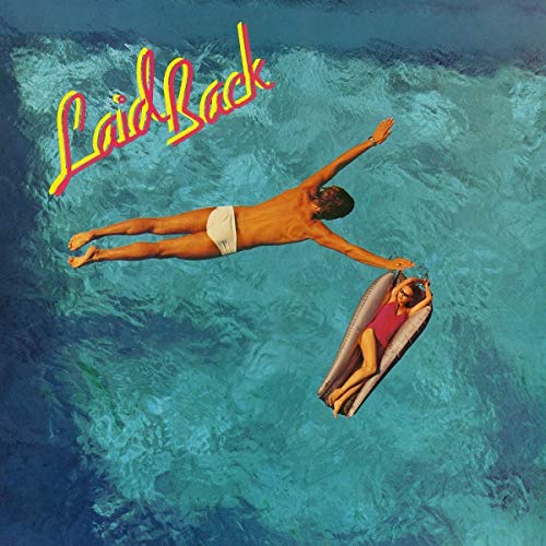Album cover: man diving towards a woman on an inflatable raft.