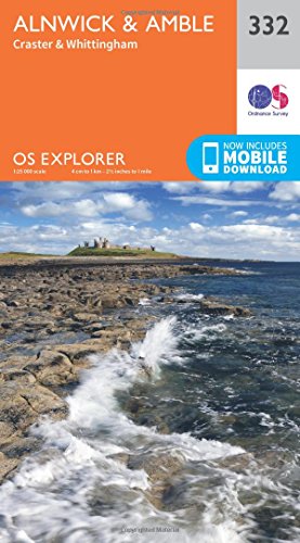 Alnwick & Amble Map | Craster & Whittingham | Ordnance Survey | OS Explorer Map 332 | England | Walks | Hiking | Maps | Adventure