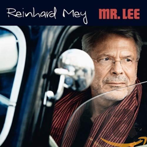 Reinhard Mey album cover, portrait of a man with a red scarf.