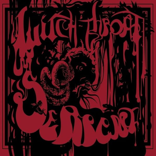 Red and black album cover featuring a serpent and monstrous face.
