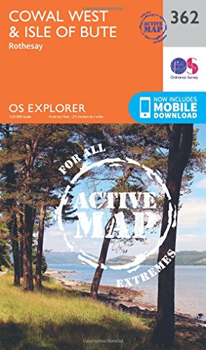 OS Explorer Map Active (362) Cowal West and Isle of Bute (OS Explorer Active Map)