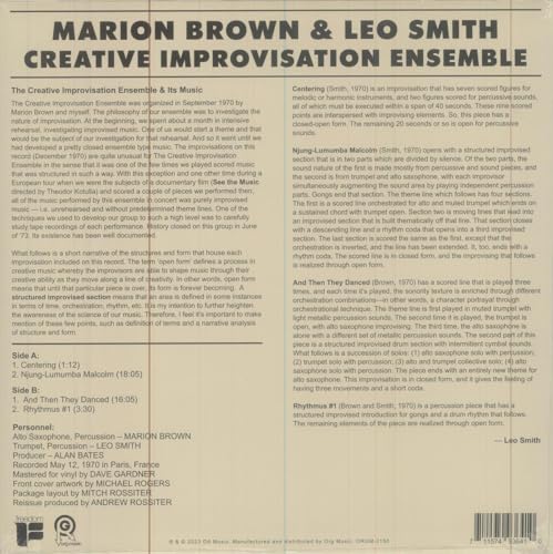 Brown Marion / Smith Leo - Creative Improvisation Ensembl [VINYL]