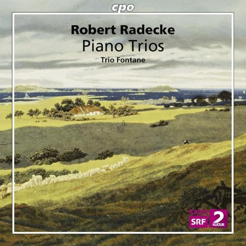 CD cover featuring a pastoral landscape painting with sheep and a cottage.